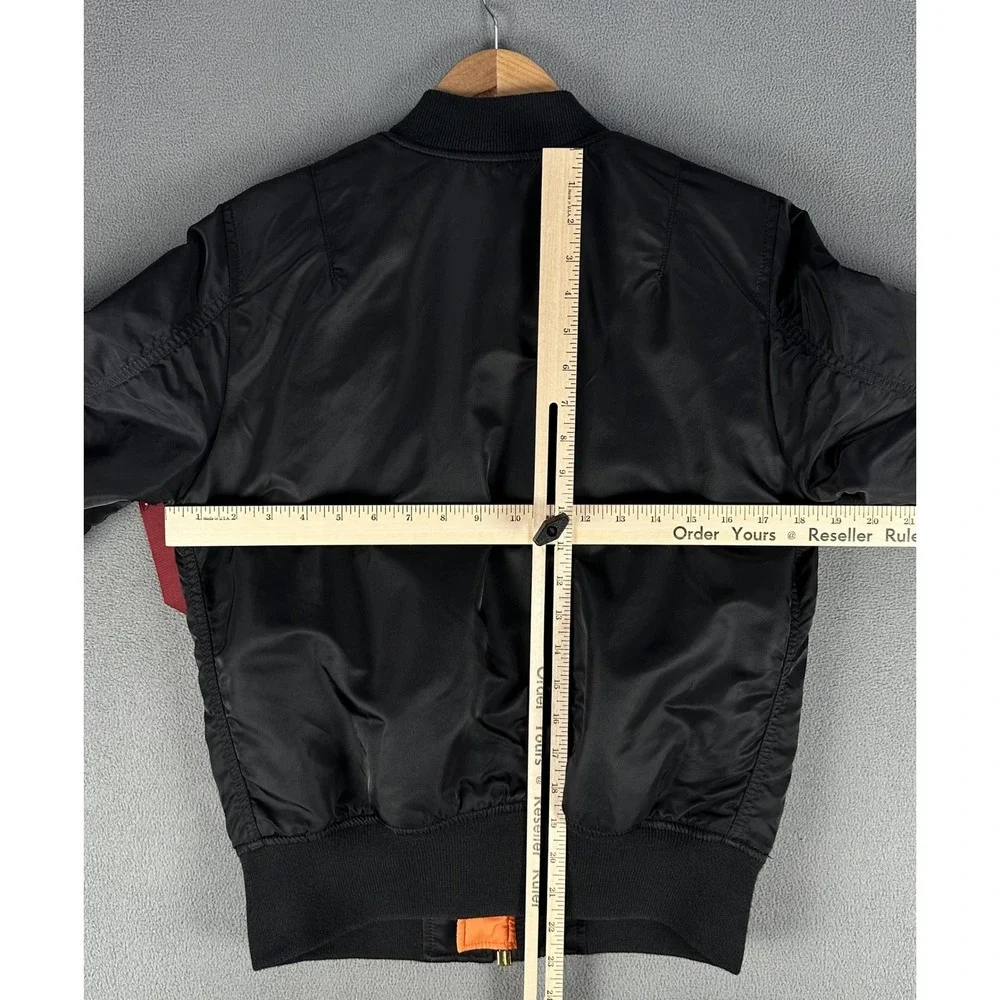 Alpha Industries Bomber Jacket Small Black MA-1 Flight Military Fighter Pilot